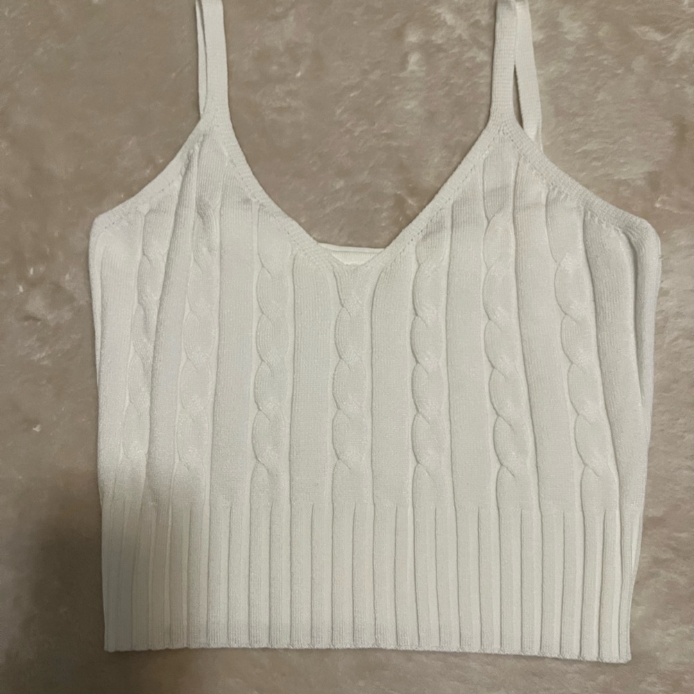 white crop top